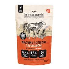 Wiejska Zagroda Wołowina Z Cielęciną I Kocimiętką 100g! Olej Z Łososia, Spirulina, Drożdże I Prebiotyki W Składzie! Miękki I Aromatyczny Pasztet! Nowość!