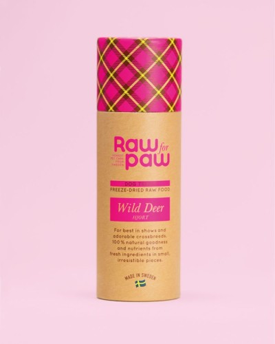 RAW FOR PAW WILD Liofilizowane Mięso Jelenia 45g! Monobiałkowe! Dla Kotów i Psów! Szwedzki Producent! Nowość! 