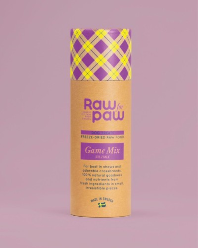 RAW FOR PAW WILD Game MIX Liofilizowana Dziczyzna 45g! Renifer, Dzik I Łoś W 1 Opakowaniu! Dla Kotów i Psów! Szwedzki Producent! Nowość!   