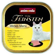 Animonda vom Feinsten Mildes Menu Dla Kastratów Indyk z Serem 100 g, Miękki Aromatyczny Pasztet!