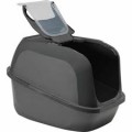 Yarro Mega Delux Bardzo Duża Kuweta Kryta Z Filtrem, Łopatką I Workami Na Zużyty Żwirek! Wygodny Częściowo Otwierany Dach Kuwety! 65,8*48,6*45,8 cm, Grafitowoszara, Nowość! 