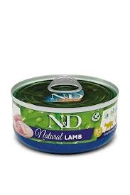 N&D CAT Natural Jagnięcina 70g, Delikatna Monobiałkowa Jagnięcina W Bulionie Jagnięcym! Bez Żadnych Dodatków! Nowość! 