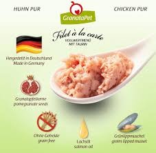 GranataPet Filet a la Carte PUR Czysty Kurczak 85g, Delikatne Fileciki W Bulionie! Karma Pełnowartościowa, Monobiałkowa, Duża Zawartość Tauryny, Dodatek Oleju Z Łososia, Pestek Granatu I Minerałów! Nowość! 