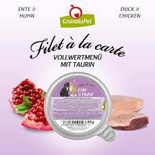 GranataPet Filet a la Carte Kaczka Z Kurczakiem 85g, Delikatne Fileciki W Bulionie! Karma Pełnowartościowa, Duża Zawartość Tauryny, Dodatek Oleju Z Łososia, Pestek Granatu I Minerałów! Nowość!  