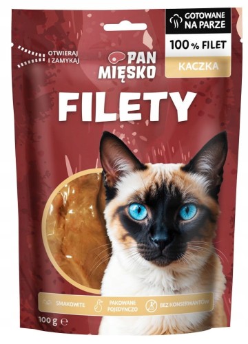 Pan Mięsko 100% Czyste Filety Z Kaczki Gotowane Na Parze 100g! Pojedynczo Pakowane! Miękkie I Delikatne! Nowość!