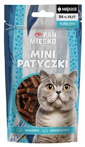 Pan Mięsko Mini Patyczki Tuńczyk 50g, Miękkie I Monobiałkowe! Nowość!  