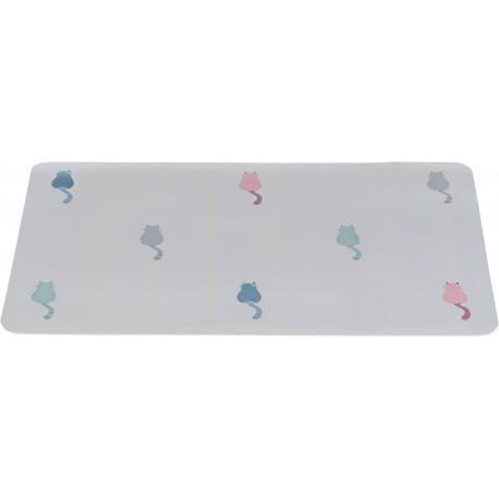 TRIXIE Podkładka Plastikowa Pod Miski Kolorowe Koty 48 x 28 cm, Nowość! 