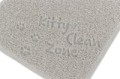 TRIXIE Mata pod Kuwetę PCV 37 x 45 cm, Jasnoszara, Wytłoczony Napis "Kitty Clean Zone", Nowość!