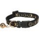 TRIXIE Czarna Obroża Dla Kota Ze Złotymi Nadrukami Gwiazd, Księżyca I Tęczy, Rozmiar uniwersalny, Zapięcie bezpieczeństwa, mix kolorów, Nowość!