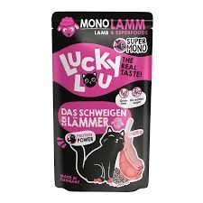 Lucky Lou SuperMono Czysta Jagnięcina z Topinamburem, Malinami I Nasionami Chia Saszetka 125g, Nowość! Niemiecki Producent!  