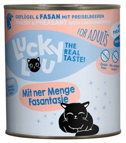 Lucky Lou Adult Drób I Bażant Z Żurawiną I Olejem Z Ogórecznika 800 g, Nowa Pojemność!