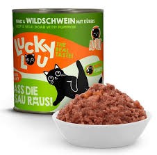 Lucky Lou Adult Wołowina i Dzik Z Dynią I Olejem Z Wiesiołka 800g, Nowa Gramatura! Wysoka Zawartość Tauryny!