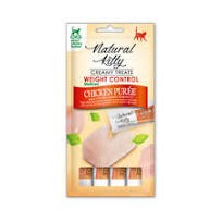 Natural Kitty Creamy Treat Weight Control Sterilised, Niskokaloryczny Kremowy Przysmak Czysty Kurczak 4x12g, Kontrola Wagi! Dodatek Tauryny, L-Karnityny i Witaminy E! Nowość!  