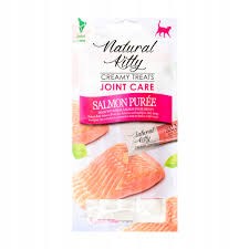 Natural Kitty Creamy Treat Joint Care, Niskokaloryczny Kremowy Przysmak Czysty Łosoś 4x12g, Wsparcie Stawów I Układu Kostnego! Dodatek Glukozaminy, Chrząstki Rekina I Małża Nowozelandzkiego! Nowość!   
