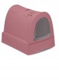 IMAC Kuweta Kryta Toalet Dla Kota ZUMA 56 x 40 x 42,5 cm, Ciemnoróżowa, Z Filtrem i Łopatką! Wysuwana Dolna Szuflada Dla Łatwiejszego Sprzątania! Schowek Na Worki W Górnej Części Kuwety! Nowość! 