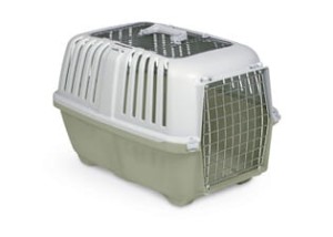 Yarro Transporter Plastikowy z Metalowymi Drzwiami Pratiko 3 OPEN, zielonoszary, 35,5 x 58,5 x 40 cm, Otwierany od Góry! Mocny Plastik! Nowość! 