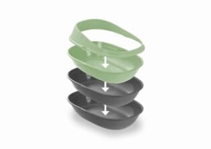 Yarro Pop Up Kuweta z Sitem i Wysoką Ramką Zapobiegającą Rozsypywaniu Żwirku! 59 x 39 x 27 cm, Zielony/Szary, Nowość!