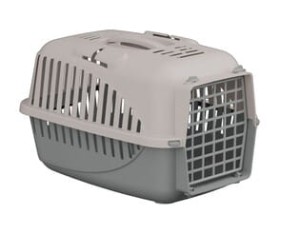 Yarro Mały Transporter Plastikowy z Plastikowymi Drzwiami, 32 x 46 x 32 cm, Beżowy/Szary! Udźwig Do 6 kg! Nowość!