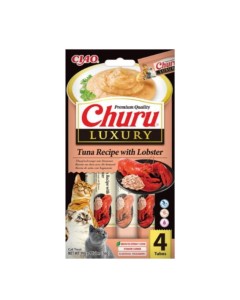 Inaba Churu LUXURY Creamy Treat Tuńczyk I Homar 4x14g, Kremowy Przysmak!  Nowa Seria Wyjątkowych Smaków! Wyselekcjonowane Składniki Premium!