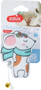 ZOLUX Zabawka Chatouille Zabawka Dla Kota Mysz W Szaliku Z Dzwoneczkiem I Kocimiętką 11 cm, Nowość!