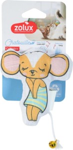 ZOLUX Zabawka Chatouille Zabawka Dla Kota Mysz W Sukience Z Dzwoneczkiem I Kocimiętką 12 cm, Nowość!  