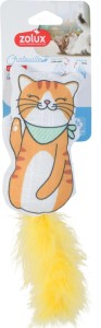 ZOLUX Zabawka Chatouille Zabawka Dla Kota Kot W Bandanie Z Piórkami I Kocimiętką 13 cm, Nowość!   