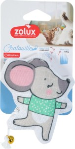 ZOLUX Zabawka Chatouille Zabawka Dla Kota Mysz W Sweterku Z Dzwoneczkiem I Kocimiętką 11 cm, Nowość!     