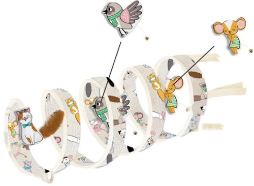 Zolux Chatouille Spiralny Tunel Dla Kota Z 3 Zabawkami 79 x 30 x 24 cm! Innowacyjny Kształt! Nowość!