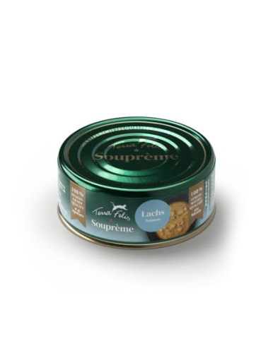 Terra Felis Soupreme Łosoś 70g, NOWA Linia Karm Uzupełniających! Bogaty, Gładki Bulion I Mięso Jakości Human Grade! Wzbogacone Tauryną, Skorupkami Ostryg I Olejem Z Ryb! Bez Żadnych Konserwantów! Nowość!  