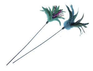 Nobby Zabawka Dla Kota Wędka Elastyczny Patyk Z Kolorowymi Piórkami! Nowość!