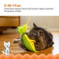 Catstages Peelin' Good Banan Kicker Dental Catnip Toy! Wesoły Pluszowy Szeleszczący Banan Z Kocimiętką I Piórkami! Z Siateczką Wspomagającą Czyszczenie Zębów! Idealny Do Kopania I Gryzienia! Nowość!