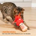Catstages Really Fungi Kicker Dental Catnip Toy! Wesoły Pluszowy Szeleszczący Grzybek Z Kocimiętką I Piórkami! Z Siateczką Wspomagającą Czyszczenie Zębów! Idealny Do Kopania I Gryzienia! Nowość! 
