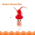 Catstages Really Fungi Kicker Dental Catnip Toy! Wesoły Pluszowy Szeleszczący Grzybek Z Kocimiętką I Piórkami! Z Siateczką Wspomagającą Czyszczenie Zębów! Idealny Do Kopania I Gryzienia! Nowość! 