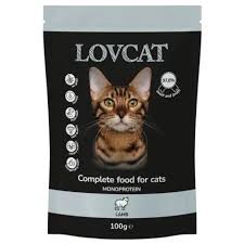 Lovcat PURE Czysta Jagnięcina Saszetka 100g, Monobiałkowa! Bardzo Duża Dawka Tauryny! Dodatek DL-Metioniny Zakwaszającej Mocz!  Nowość! 