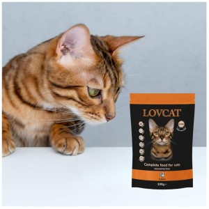 LOVCAT PURE Czysty Indyk Saszetka 100g, Bardzo Duża Dawka Tauryny! Dodatek DL-Metioniny Zakwaszającej Mocz! 