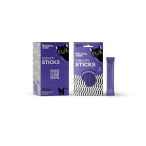 Natural Code Cat Snack Creamy 4x14g Kurczak Z Serem! Kremowe Przysmaki Dla Kota W Pojedynczych Opakowaniach! Dodatek Tauryny I L-lizyny! Nowość! 
