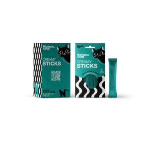 Natural Code Cat Snack Creamy 4x14g Kurczak Z Olejem Z Tuńczyka! Kremowe Przysmaki Dla Kota W Pojedynczych Opakowaniach! Dodatek Tauryny I L-lizyny! Nowość!  