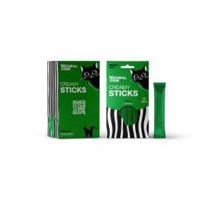 Natural Code Cat Snack Creamy 4x14g Kurczak! Kremowe Przysmaki Dla Kota W Pojedynczych Opakowaniach! Dodatek Tauryny I L-lizyny! Nowość!   