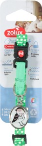 Zolux Chatouille Zielona Obroża Dla Dorosłego Kota Z Zawieszką W Kształcie Ptaszka! Elastyczna Część Obroży I Bezpieczny Zatrzask Zapewniają Bezpieczeństwo W Razie Zaczepienia! Specjalna Pętelka Na Identyfikator Lub Lokalizator! Nowość!   