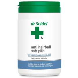 Dr Seidel Anti hairball Soft Pills 225g, Miękkie Kęsy Ze Słodem I Sproszkowaną Celulozą Zapobiegające Powstawaniu Kul Włosowych! Tylko 1 Sztuka Dziennie Na 5 kg m.c. ! Skuteczne I Chętnie Jedzone Przez Koty! Nowość!