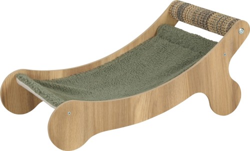 Zolux Boreal 2w1 Legowisko Leżanka Dla Kota Z Belką Sizalową Do Drapania! Miękki Materiał Do Leżenia! Kolor Zielony! Solidna Konstrukcja! Odpowiednie Dla Kotów do 5kg! Nowość!