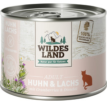 Wildes Land Classic Kurczak i Łosoś Z Olejem Krokoszowym I Żurawiną 200 g, Nowość!  