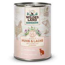 Wildes Land Classic Kurczak i Łosoś Z Olejem Krokoszowym I Żurawiną 400 g, Nowość!   