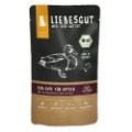 Liebesgut Cat Adult BIO 100g, Ekologiczna Kaczka Z Dodatkiem Ekologicznych Botwinki I Ryżu! Monobiałkowa! Aż 93,5% Ekologicznej Kaczki! Certyfikowane Składniki I Wysoka Smakowitość! Nowość! 