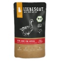Liebesgut Cat Adult BIO 100g, Ekologiczna Gęś Z Dodatkiem Ekologicznych Płatków Kokosowych I Pomidorów! Monobiałkowa! Aż 93,5% Ekologicznej Gęsi! Certyfikowane Składniki I Wysoka Smakowitość! Nowość!  