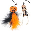 Nobby Zabawka Wędka Dla Kota Halloweenowa Dynia Lub Z Kocimiętką I Piórkami Lub Szkielet Z Kocimiętką I Sznureczkami! Obie Wersje Z Dzwoneczkiem! Nowość!