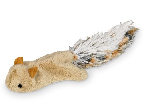 Nobby Zabawka Dla Kota Pluszowa Wiewiórka Z Futrzanym Ogonem Z Kocimiętką! Możliwość Wielokrotnego Napełniania Kocimiętką! 18 cm, Nowość!