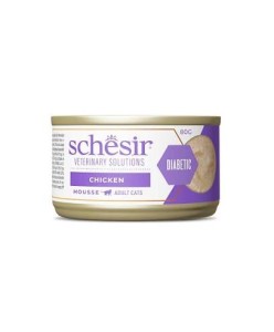 Schesir Veterinary Solutions Diabetic Delikatny Mus Z Kurczaka 80g! Pełnowartościowa Karma Wspomagająca Kontrolę Cukrzycy U Kota! Nowość!  