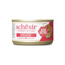 Schesir Veterinary Solutions Gastrointestinal Tuńczyk I Biała Ryba W Bulionie 80g! Filetowa I Pełnowartościowa Karma! Wsparcie Organiżmu W Przypadku Ostrych Zaburzeń Wchłaniania Jelitowego! Nowość! 