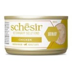 Schesir Veterinary Solutions Urinary Delikatny Mus Z Kurczaka 80g! Pełnowartościowa Karma! Zakwasza Mocz I Wspomaga Rozpuszczanie Struwitów! Nowość!  